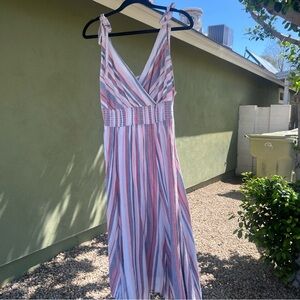 Rebellion Again - Striped Dress w/ Tie Straps Size: L
